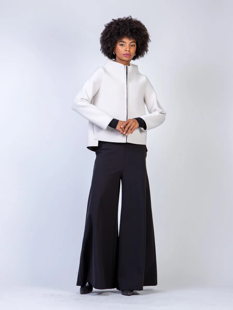 -Giacchino elegante donna neoprene collo cratere Techno