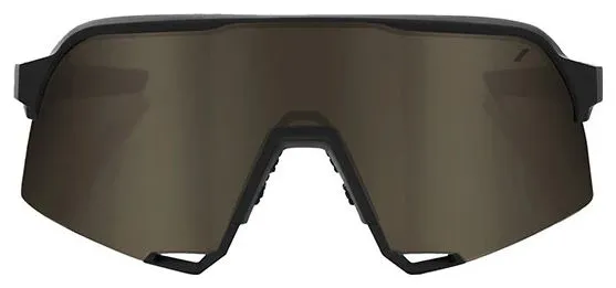 100% Occhiali - S3 - Soft Tact Black - Lenti a specchio dorate