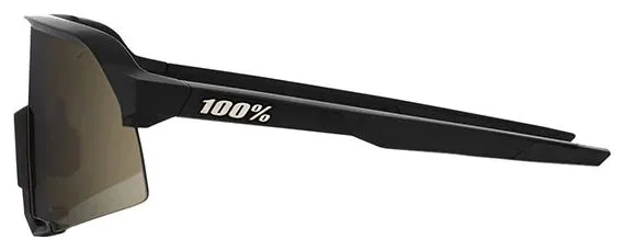 100% Occhiali - S3 - Soft Tact Black - Lenti a specchio dorate