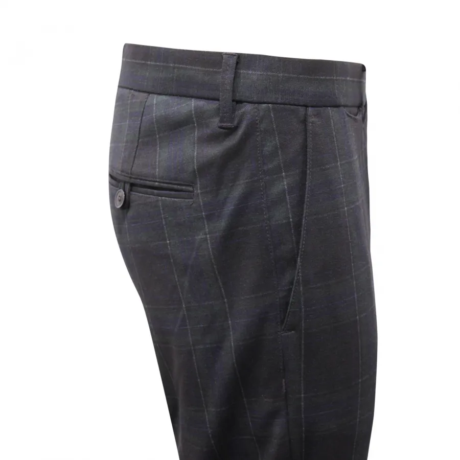 2495AU pantalone uomo JOHN BARRITT man trousers blue/green