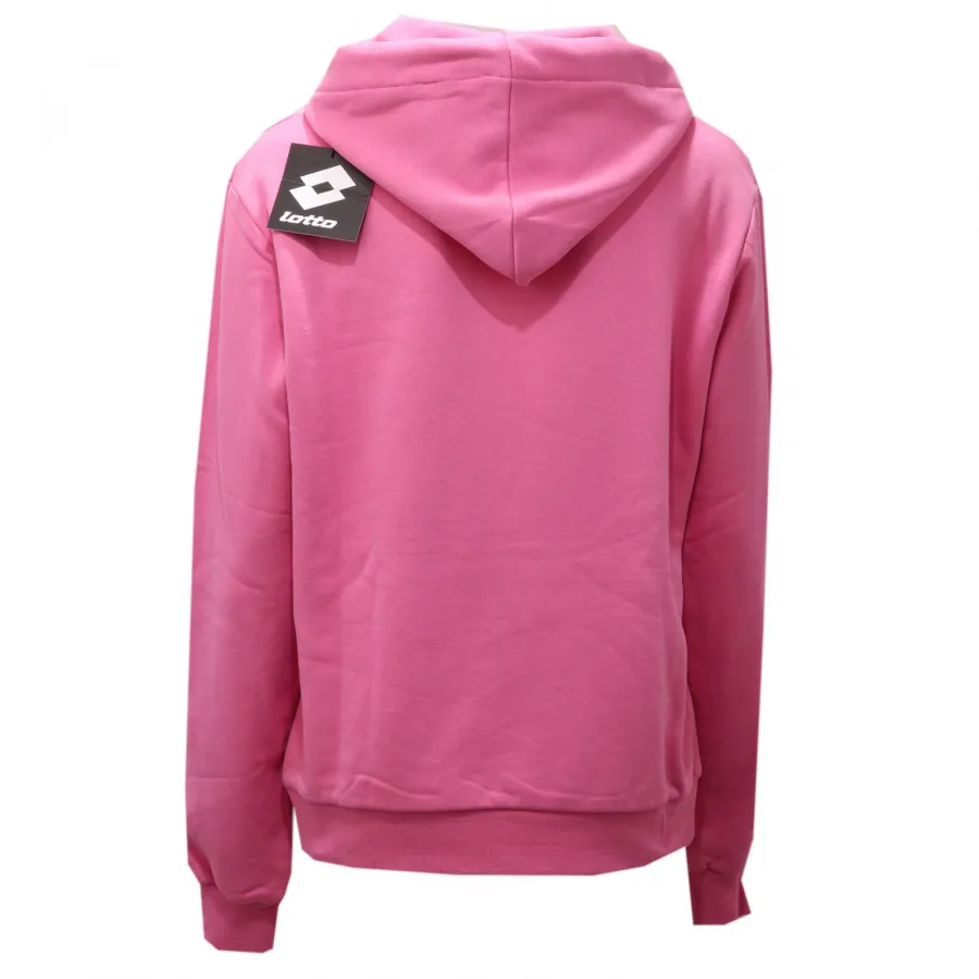 3136AE felpa cappuccio donna LOTTO cotton pink print glitter sweatshirt woman