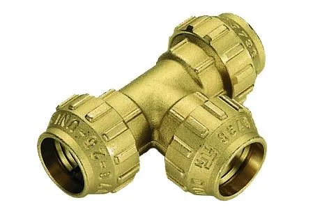 3467CR Raccordo Tee a Compressione Tubo Pe/Pehd/Pex Diam.32-32-32 Tiemme Racc. 3400022
