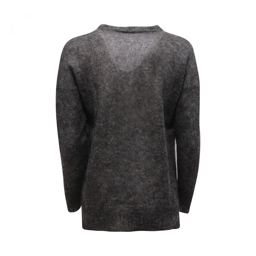 4898AZ MAGLIONE DONNA D.EXTERIOR WOMAN V-NECK WOOL BLEND SWEATER
