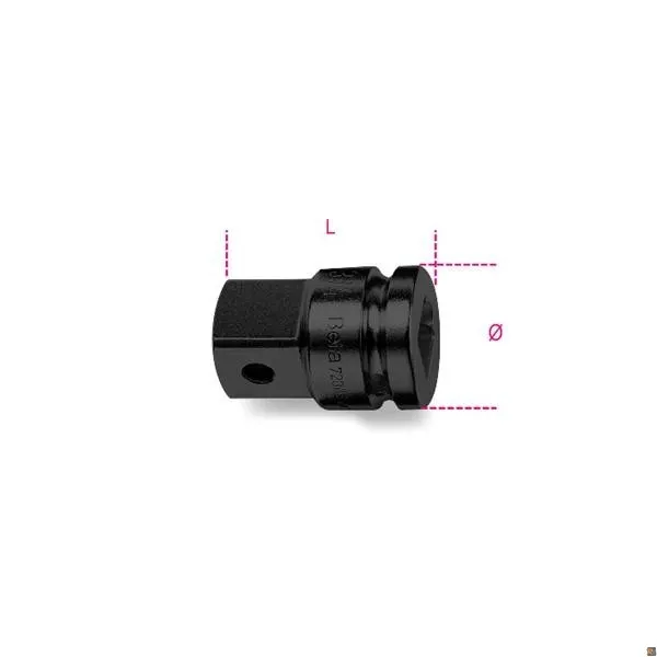728/16 - RACCORDO MACCHINA CON ATTACCO QUADRO FEMMINA 3/4” E MASCHIO 1” - BETA UTENSILI 007280813