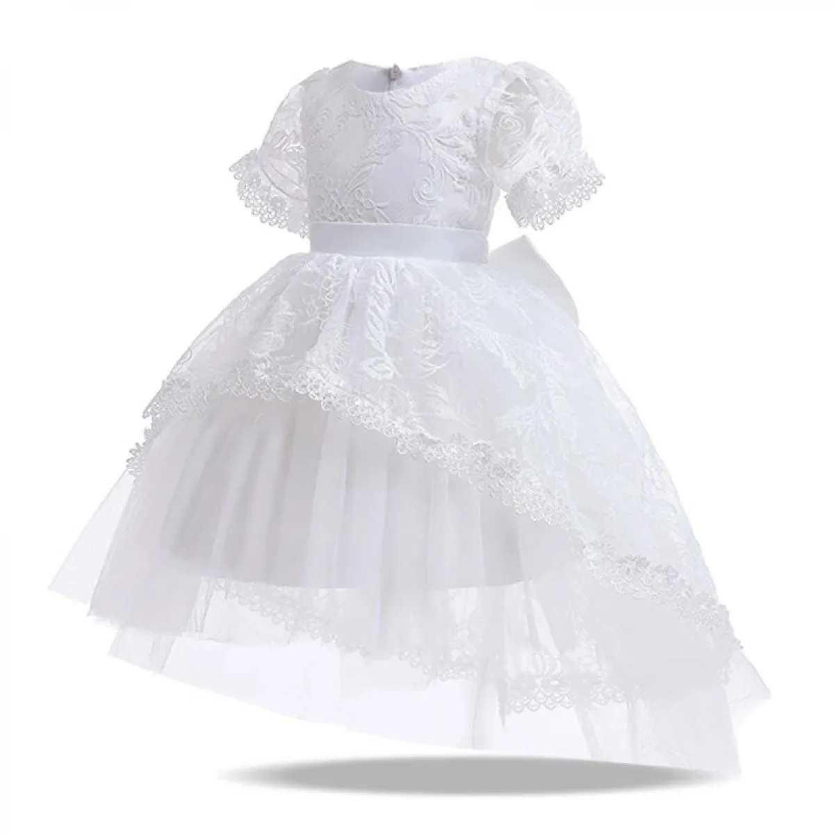 Abiti da festa in pizzo Abito bianco per bambini Abito in pizzo per ragazze Abiti da festa Ragazze eleganti
