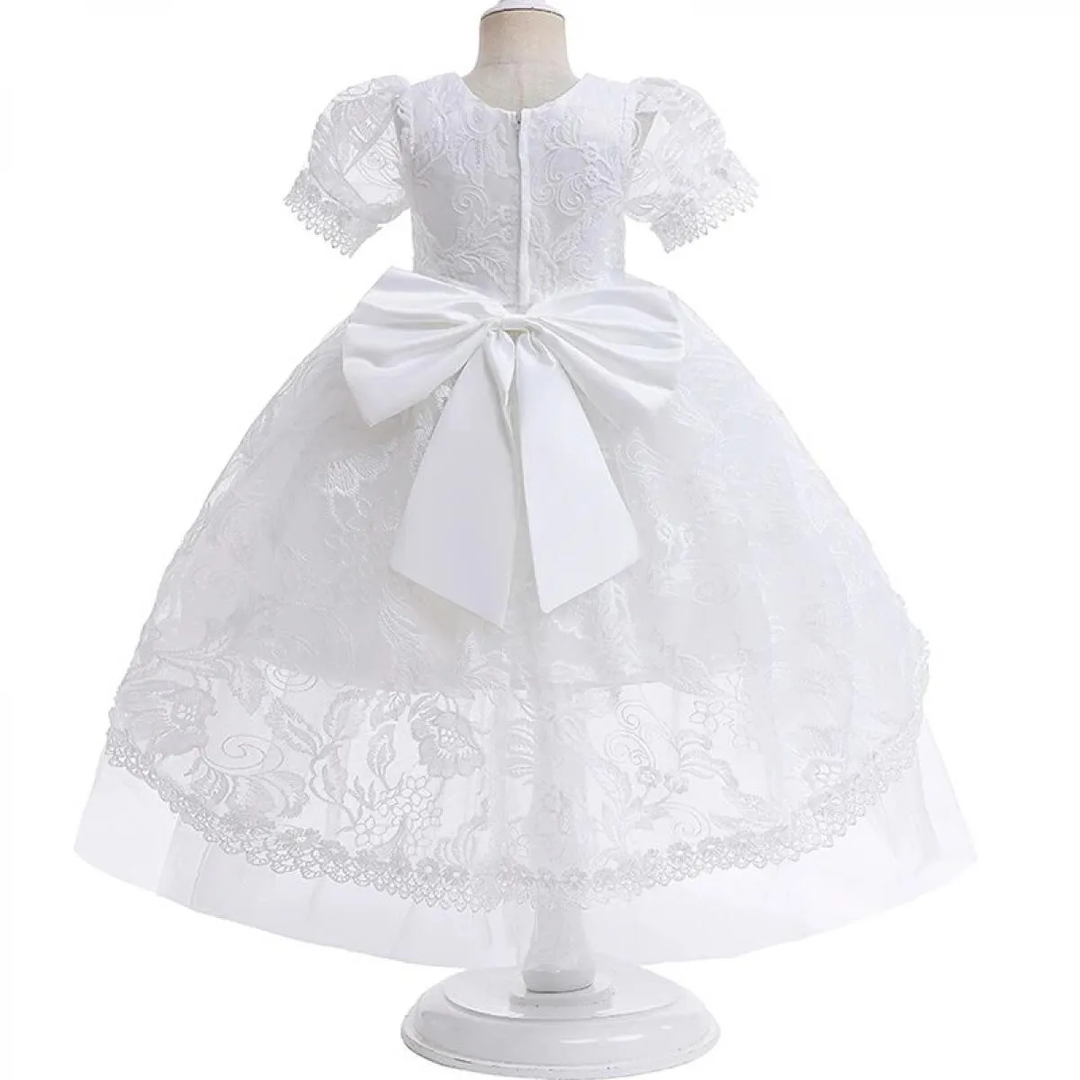 Abiti da festa in pizzo Abito bianco per bambini Abito in pizzo per ragazze Abiti da festa Ragazze eleganti