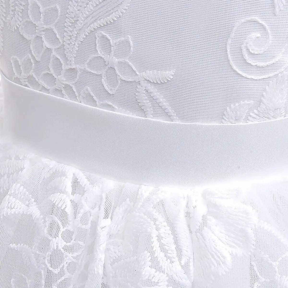Abiti da festa in pizzo Abito bianco per bambini Abito in pizzo per ragazze Abiti da festa Ragazze eleganti