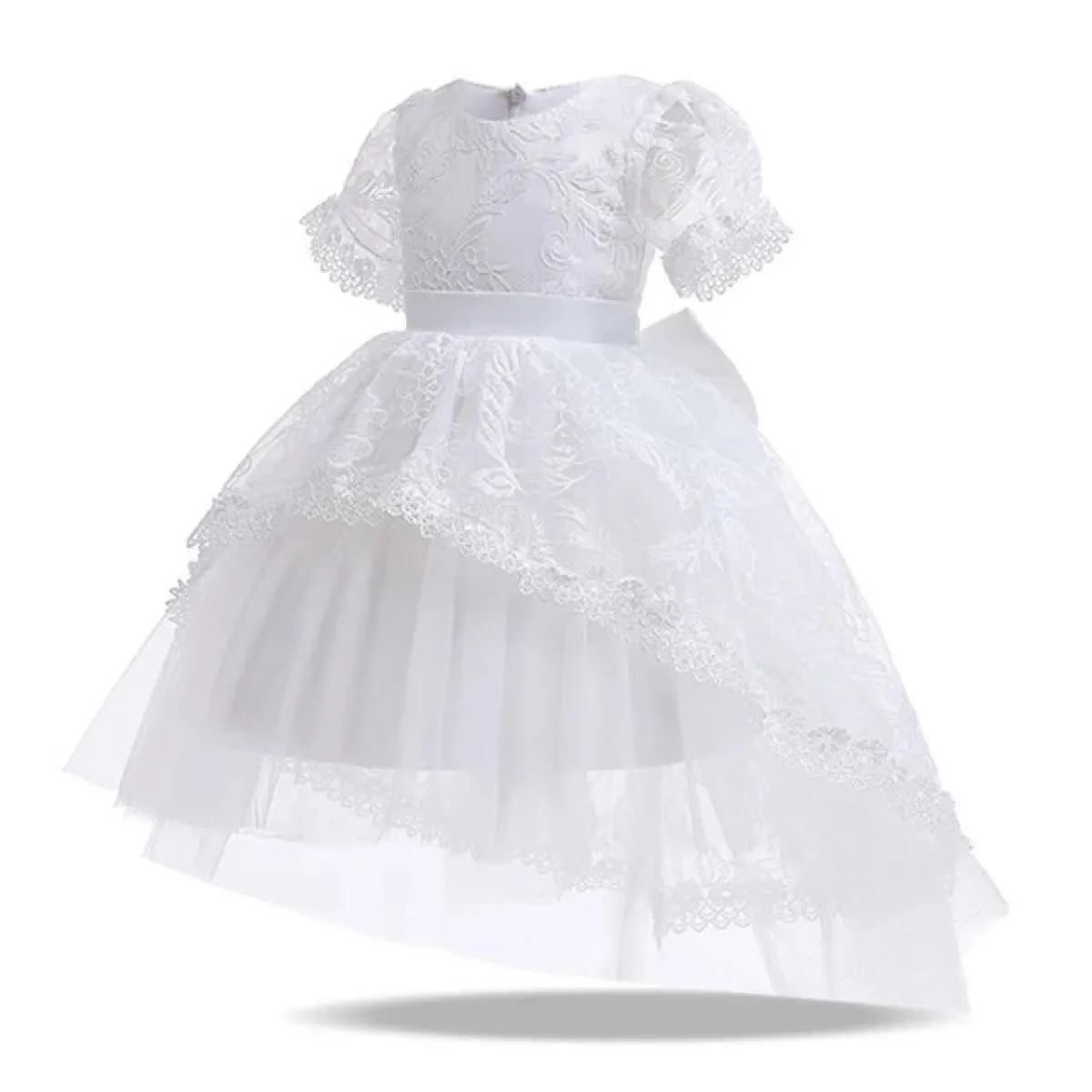 Abiti da festa in pizzo Abito bianco per bambini Abito in pizzo per ragazze Abiti da festa Ragazze eleganti