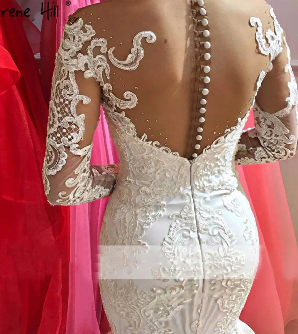 Abiti da sposa con gonna staccabile avorio Serene Hill 2023 Abito da sposa elegante con perline a sirena di lusso Ha2504 Custom