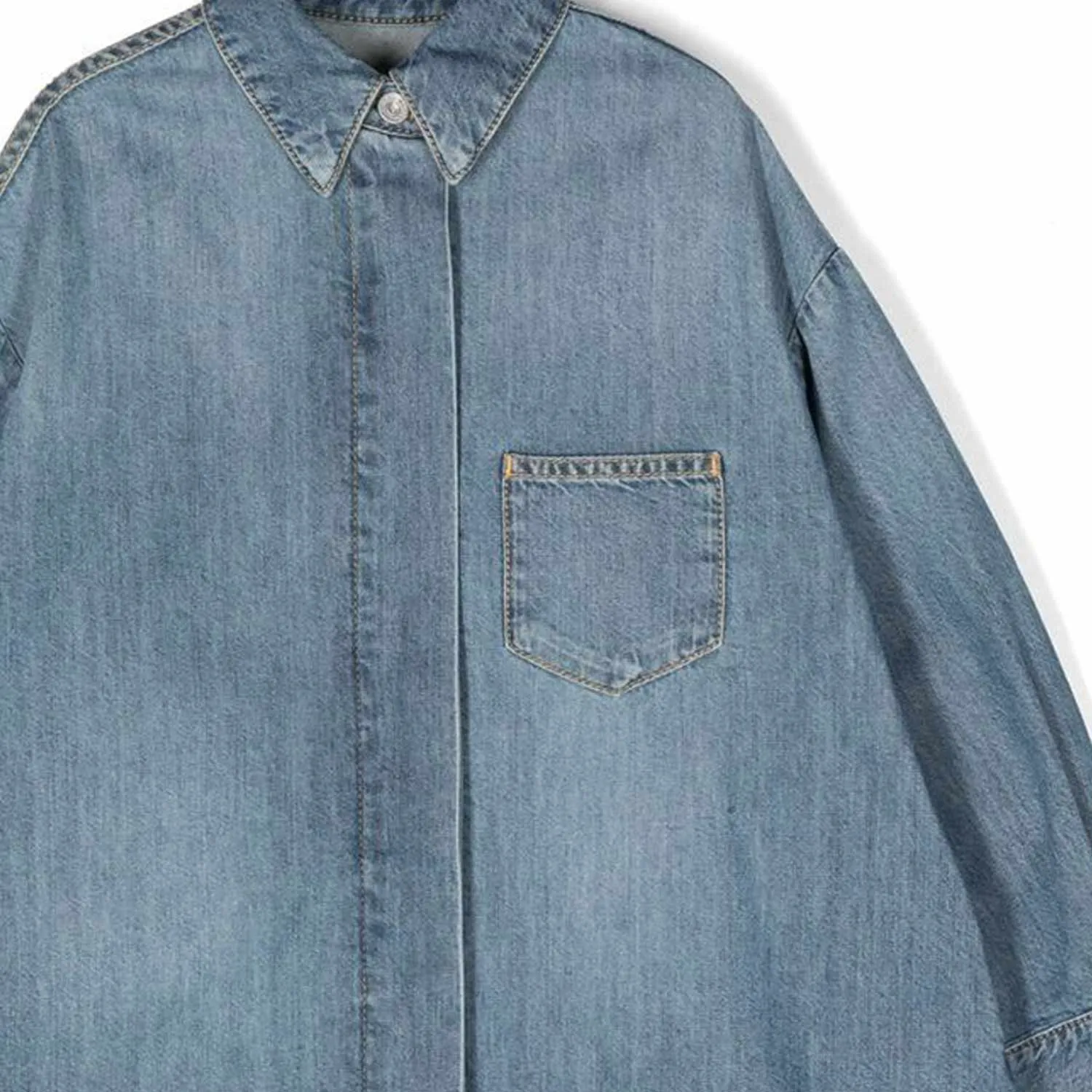 Abito Denim Blu Sfumato Bambina E Teenager