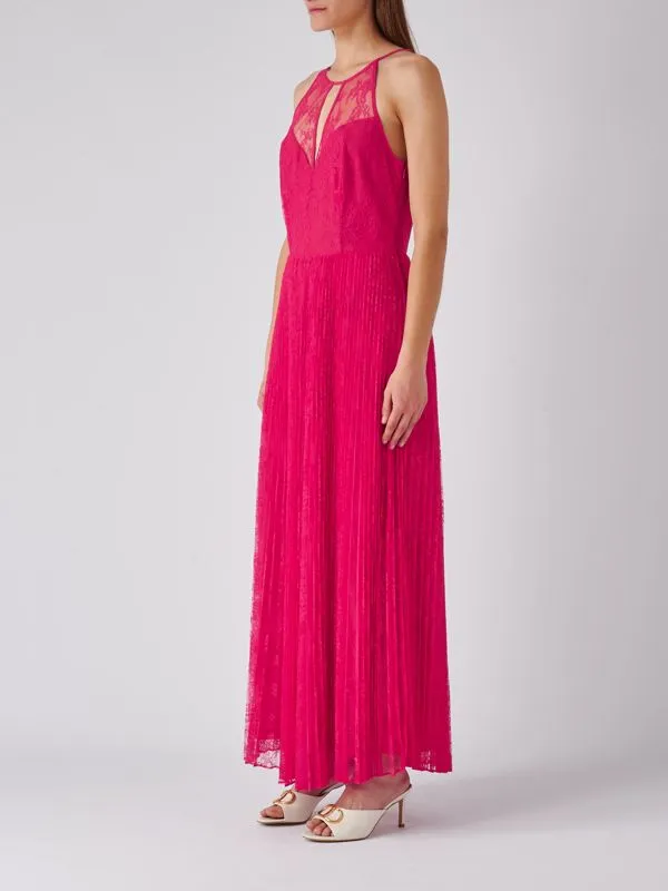 Abito donna Twinset in pizzo plissè Fragola