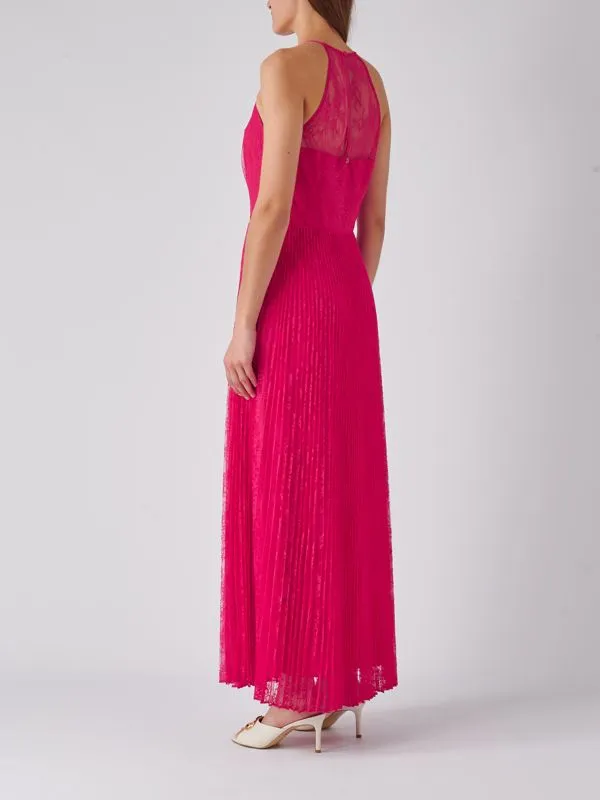 Abito donna Twinset in pizzo plissè Fragola