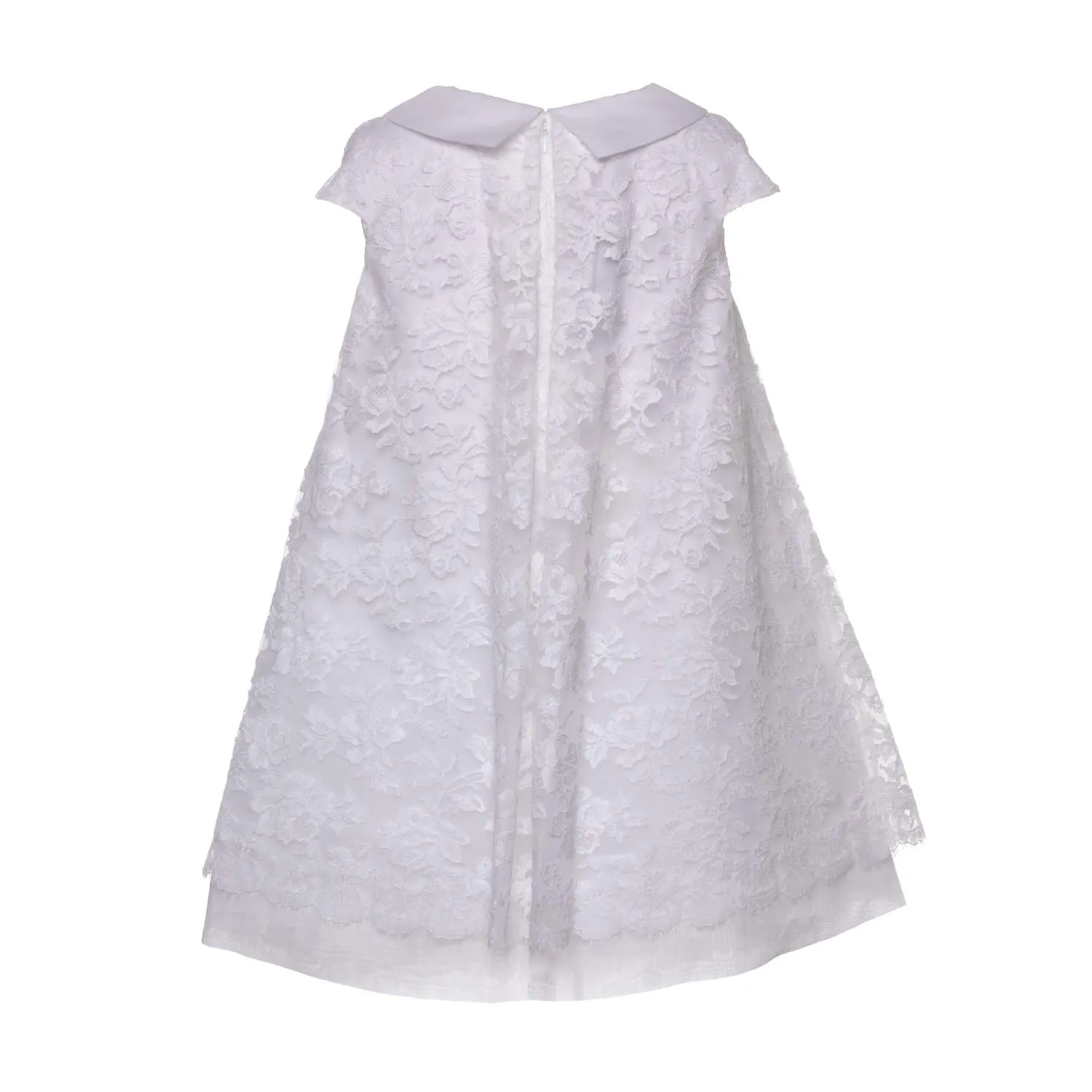 Abito In Pizzo Bianco Bambina