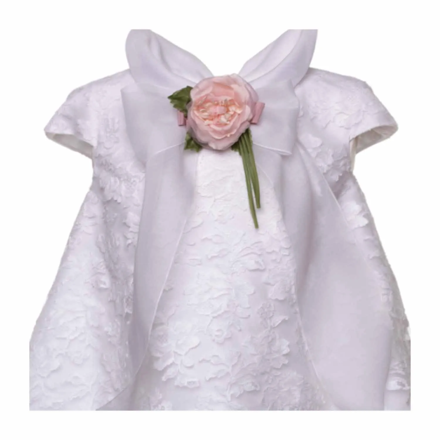Abito In Pizzo Bianco Bambina