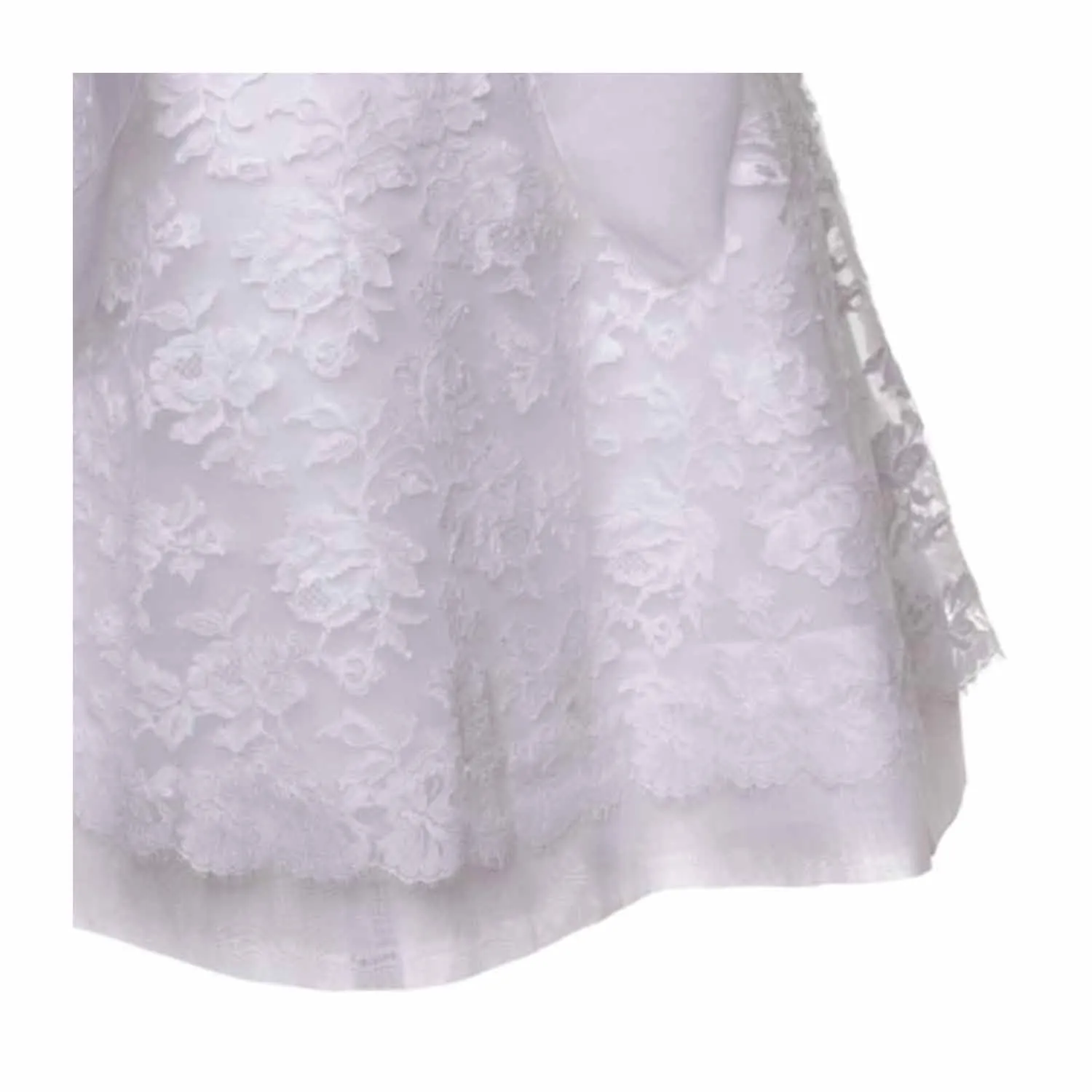 Abito In Pizzo Bianco Bambina