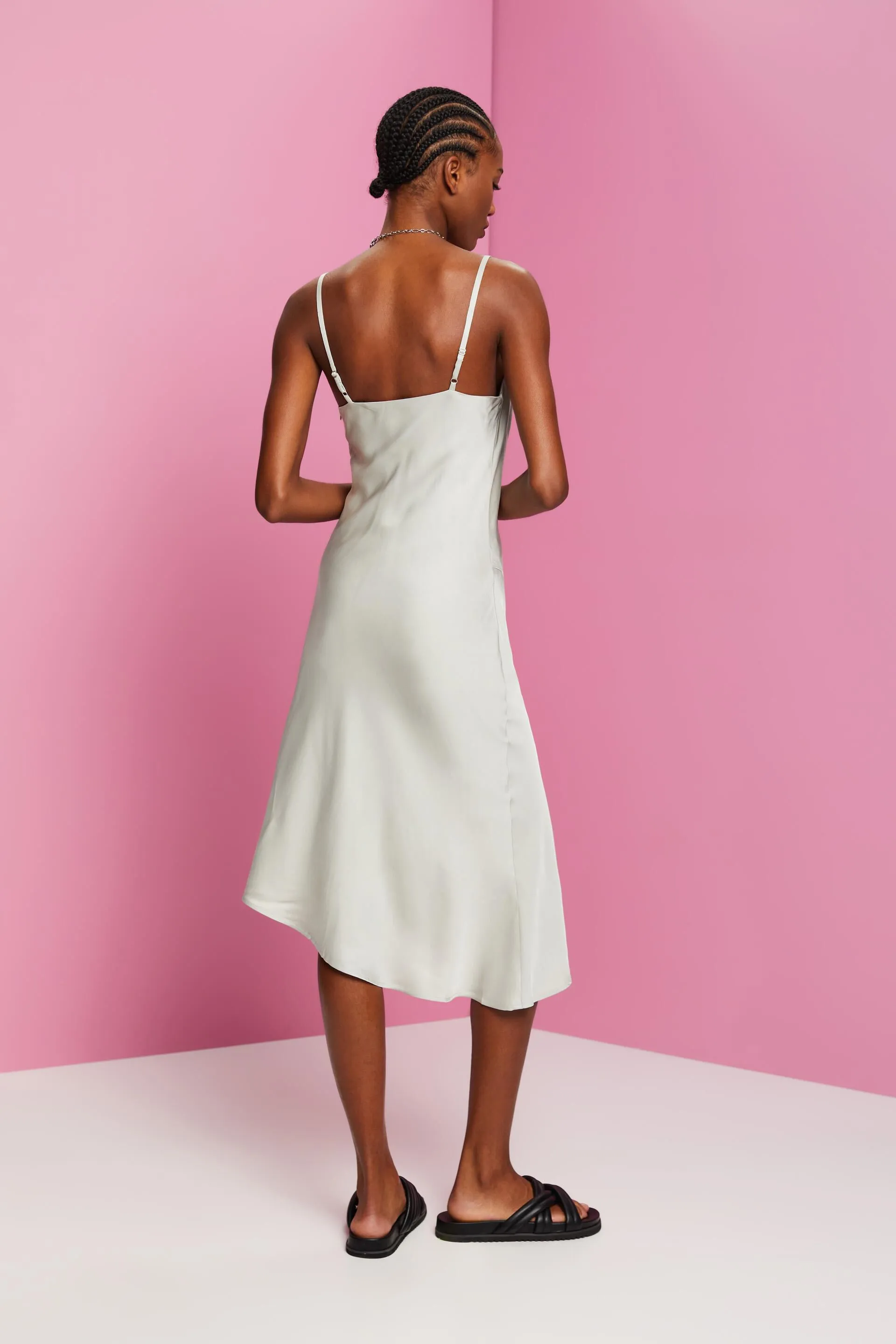 Abito midi in pizzo, LENZING™ ECOVERO™