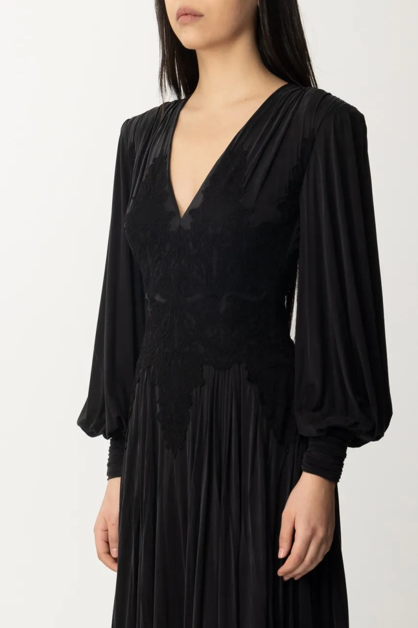 Abito Red Carpet con corpino in pizzo Nero