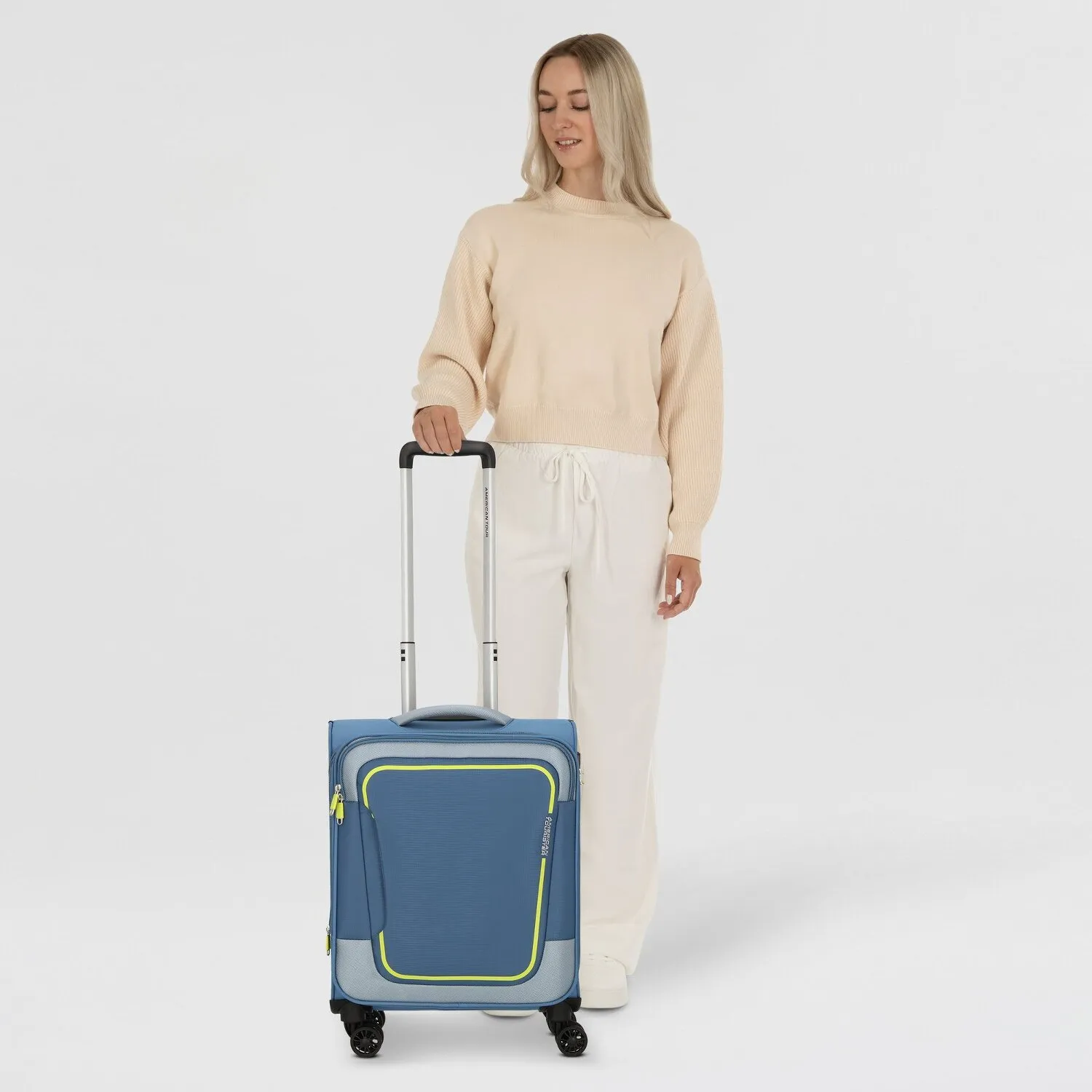 American Tourister Pulsonic 4 ruote Carrello della cabina 55 cm con piega di espansione