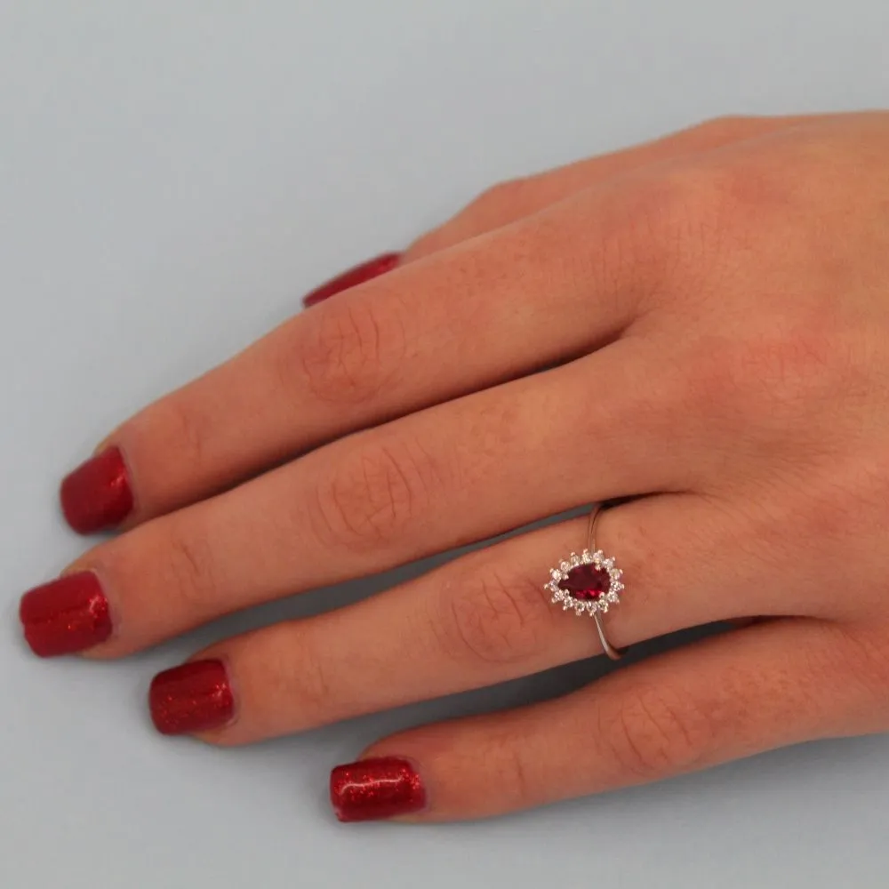 Anello da Donna “Kate” in Oro Bianco 18kt e Zirconi
