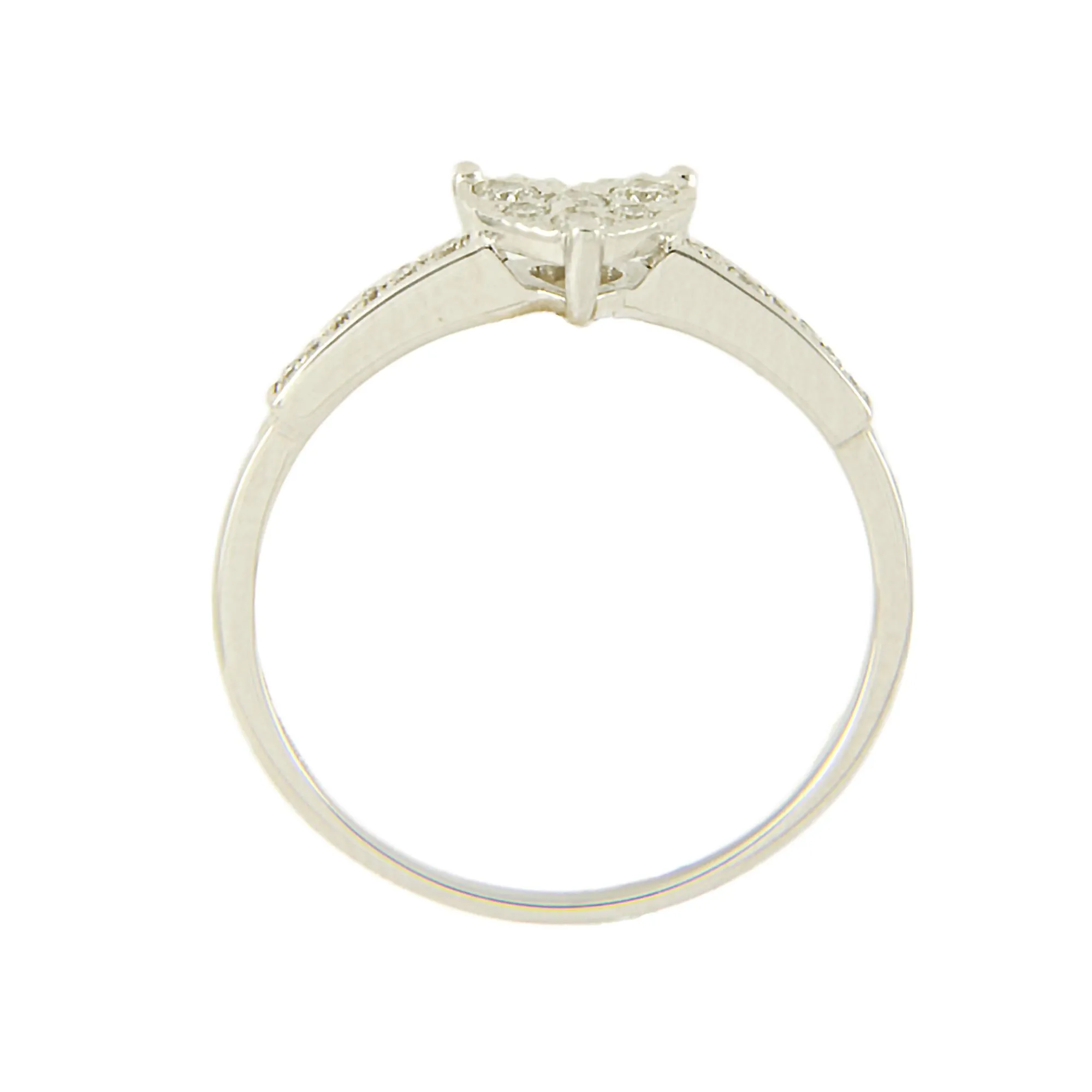 ANELLO IN ORO BIANCO E DIAMANTI CT 0,18 MIS 14