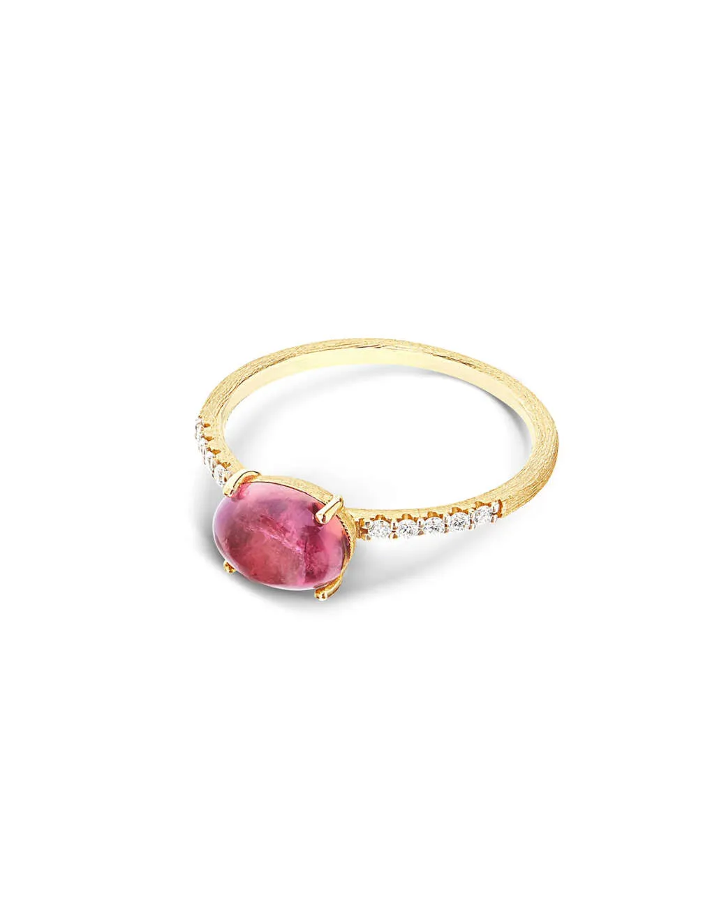 Anello NANIS “DANCING TOURMALINES” in oro, diamanti e tormalina rosa (modello medio) Ref. AS11-598