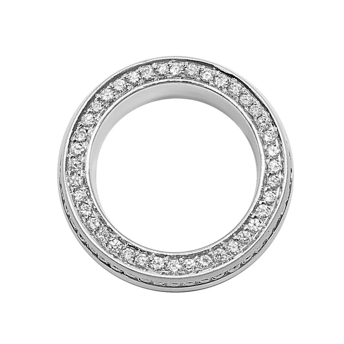 Anello Oro & Co in oro bianco a fascia con diamanti 2.00 ct, mis. 15