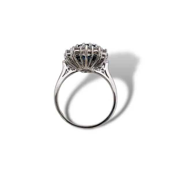 Anello zaffiro blu oro e diamanti BON TON Art. AN1393