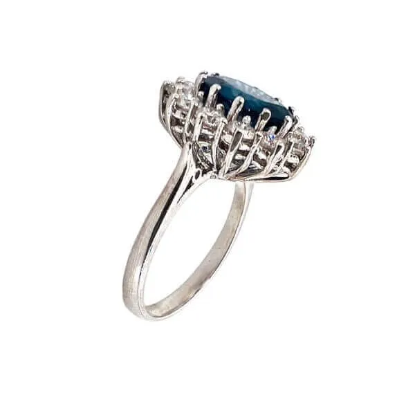 Anello zaffiro blu oro e diamanti BON TON Art. AN1393