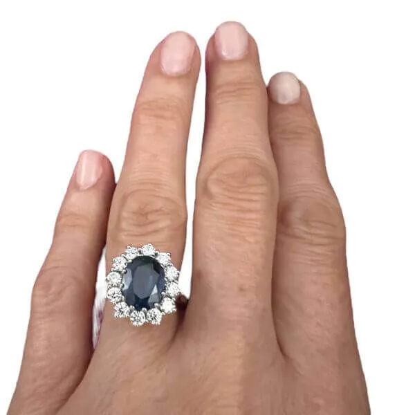Anello zaffiro blu oro e diamanti BON TON Art. AN1393