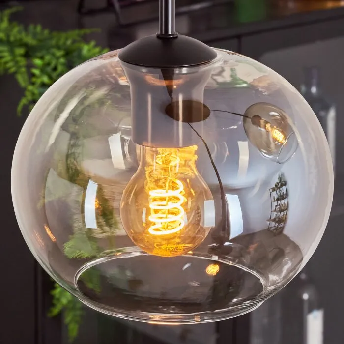 Apedo Lampadario a sospensione - Vetro Ambrato, Chiaro, 3-Luci