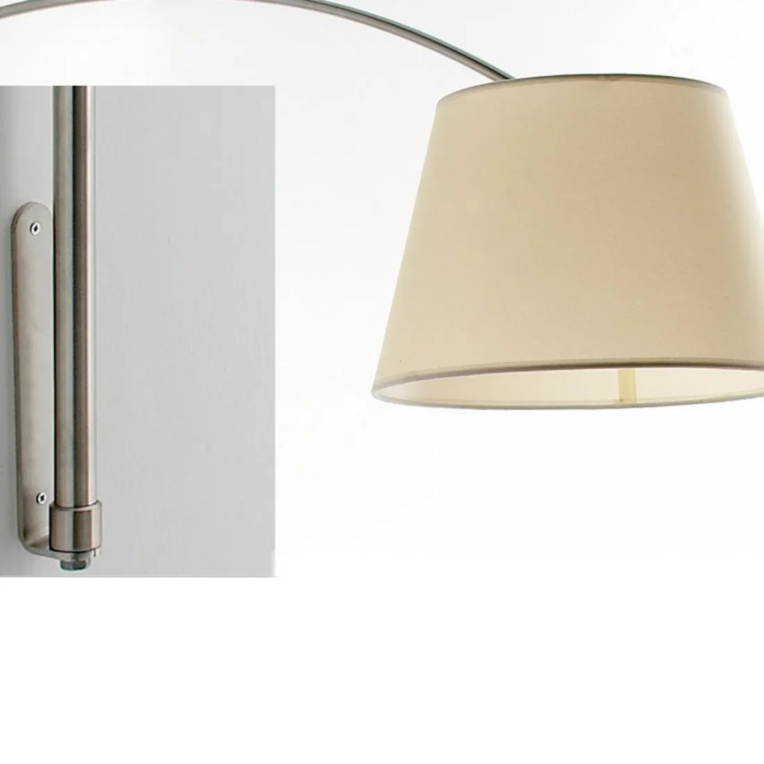 Applique arco Illuminando BOING AP G E27 LED lampada parete telescopica paralume pergamena interno