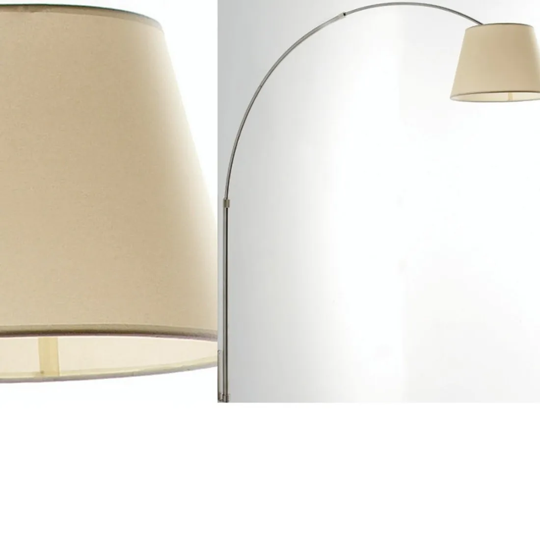 Applique arco Illuminando BOING AP G E27 LED lampada parete telescopica paralume pergamena interno