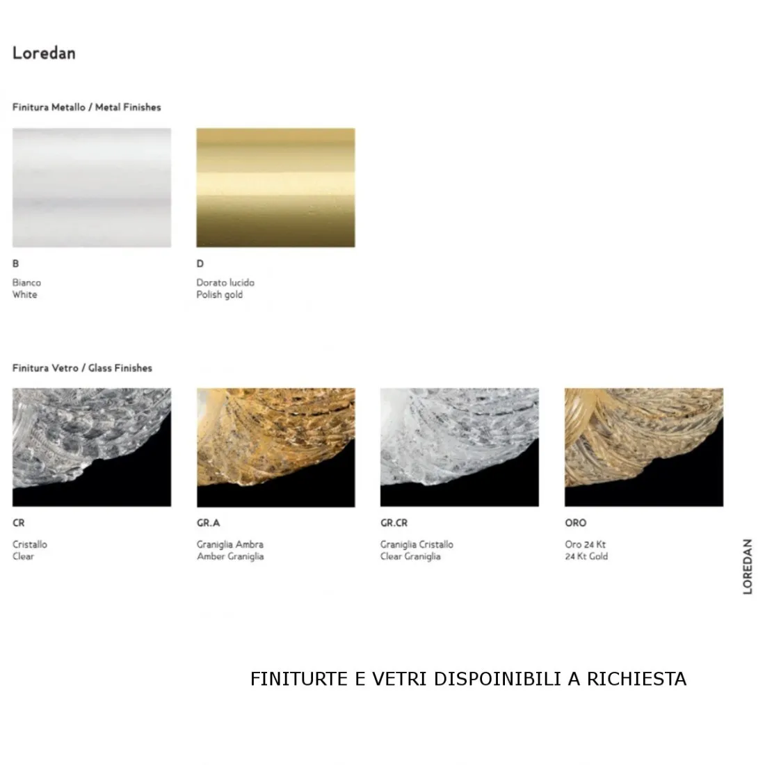 Applique classico Sylcom LOREDAN 1401 E27 LED vetro murano lampada parete