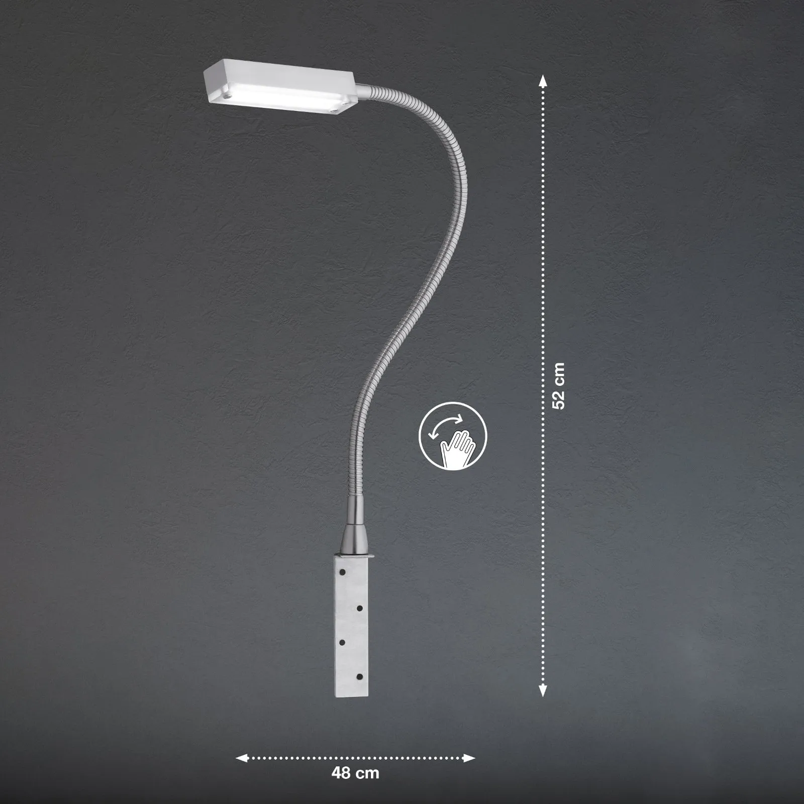 Applique LED Raik con comando gestuale, alu