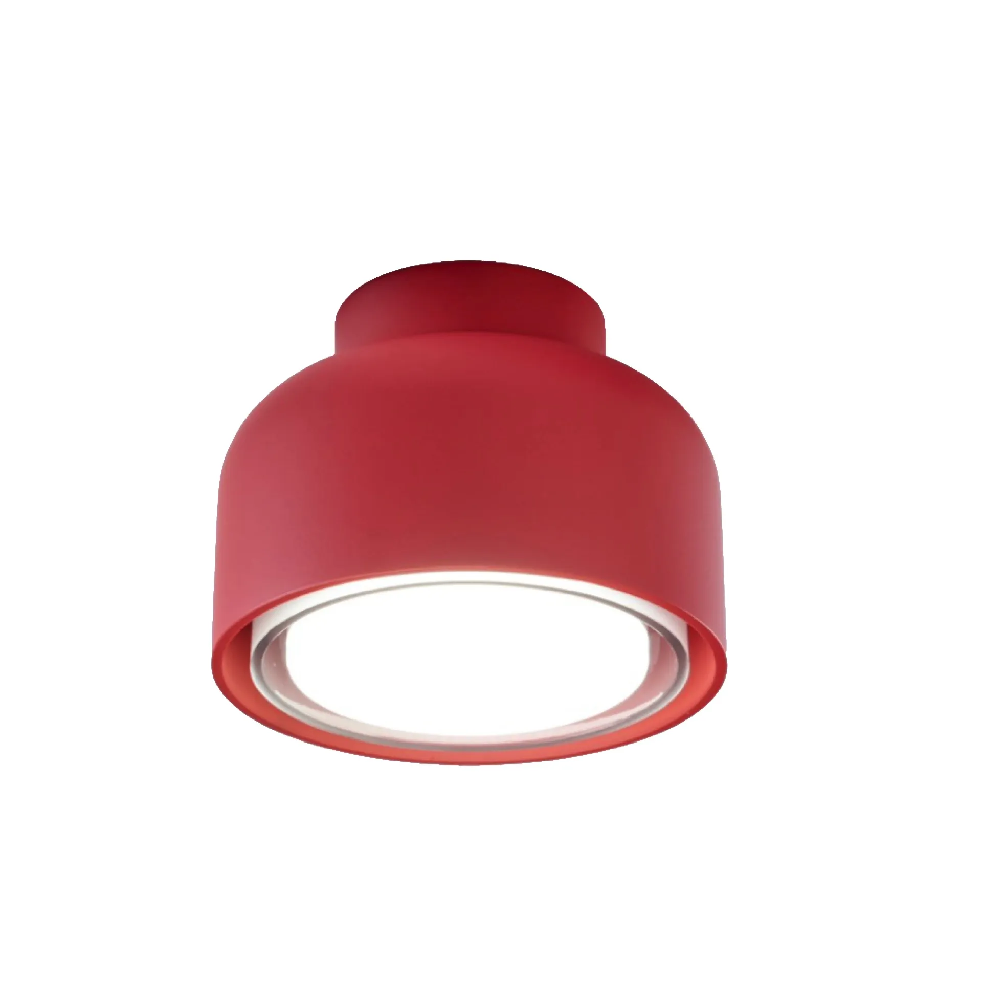 Applique Moderna Led Rosso Magenta Bottone Vivida Lampada Da Parete Soffitto
