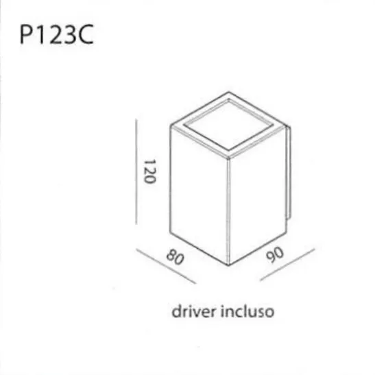 Applique TOSCOT – SMITH P123 Terracotta 2 Luci LED Biemmisione H. 12