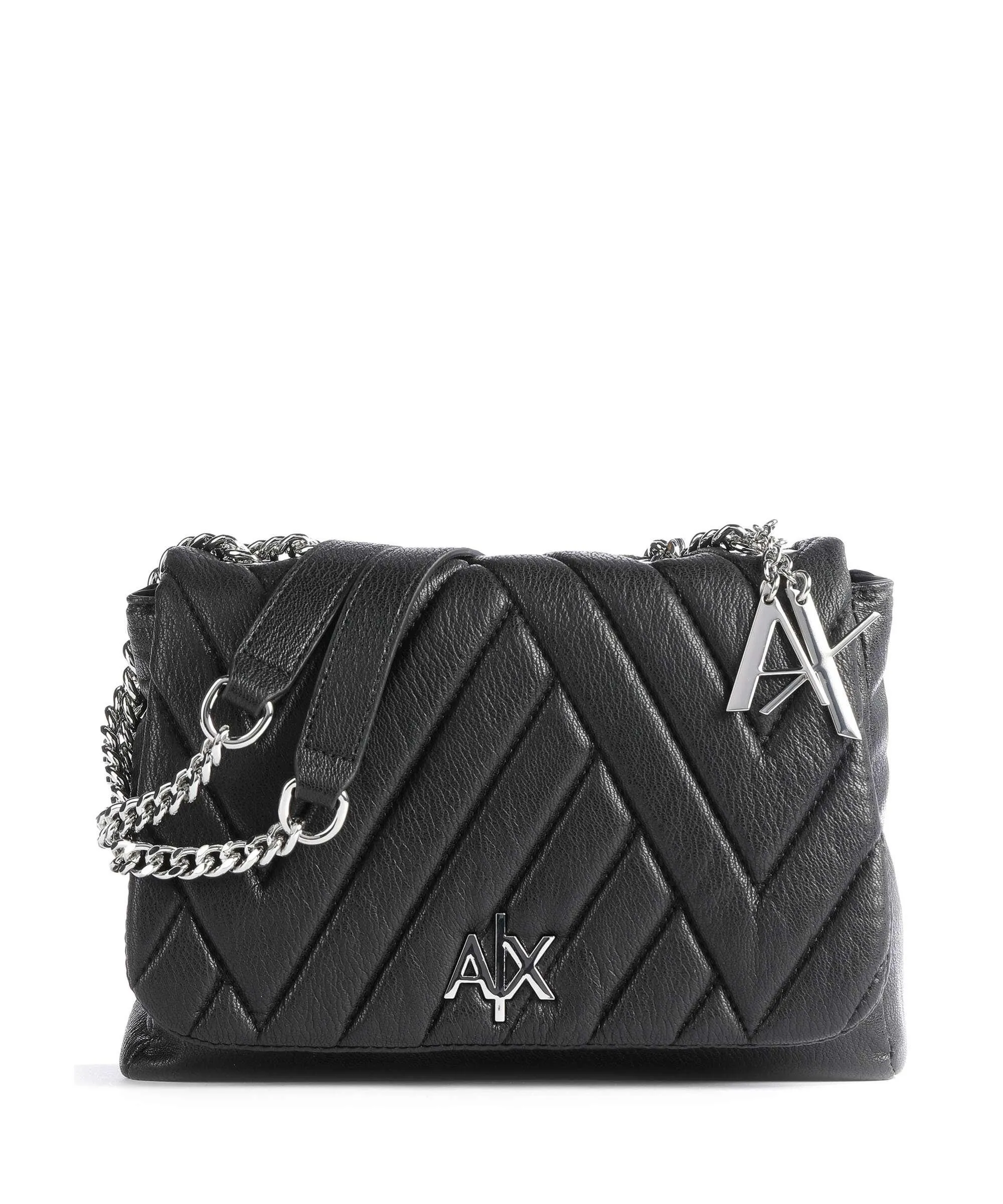  Armani Exchange Borsa a spalla pelle sintetica nero  