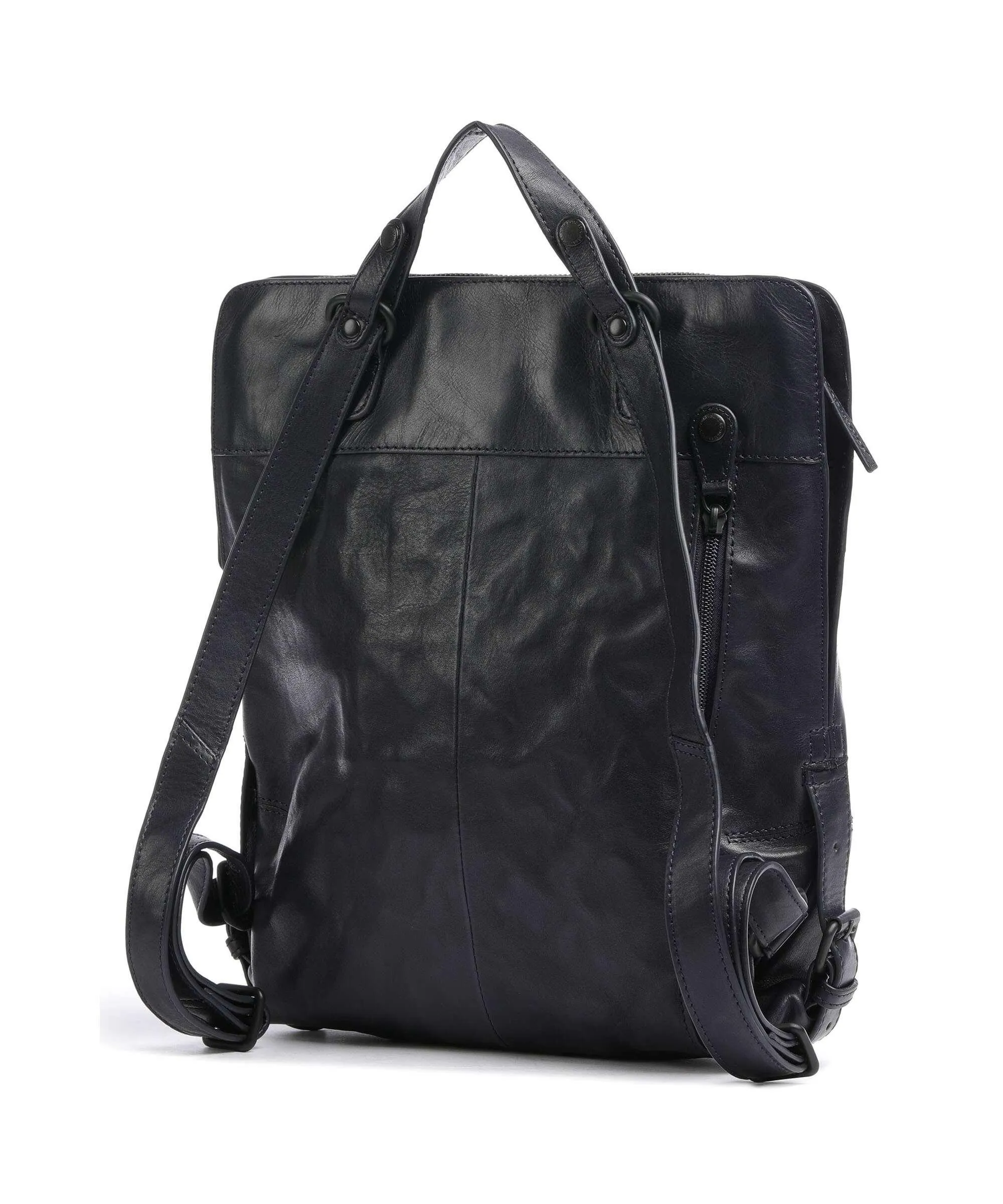  Aunts & Uncles Grandma's Luxury Club Mrs. Cherry Pie Borsa a zainetto 13″ pelle di vacchetta finemente grana blu scuro  