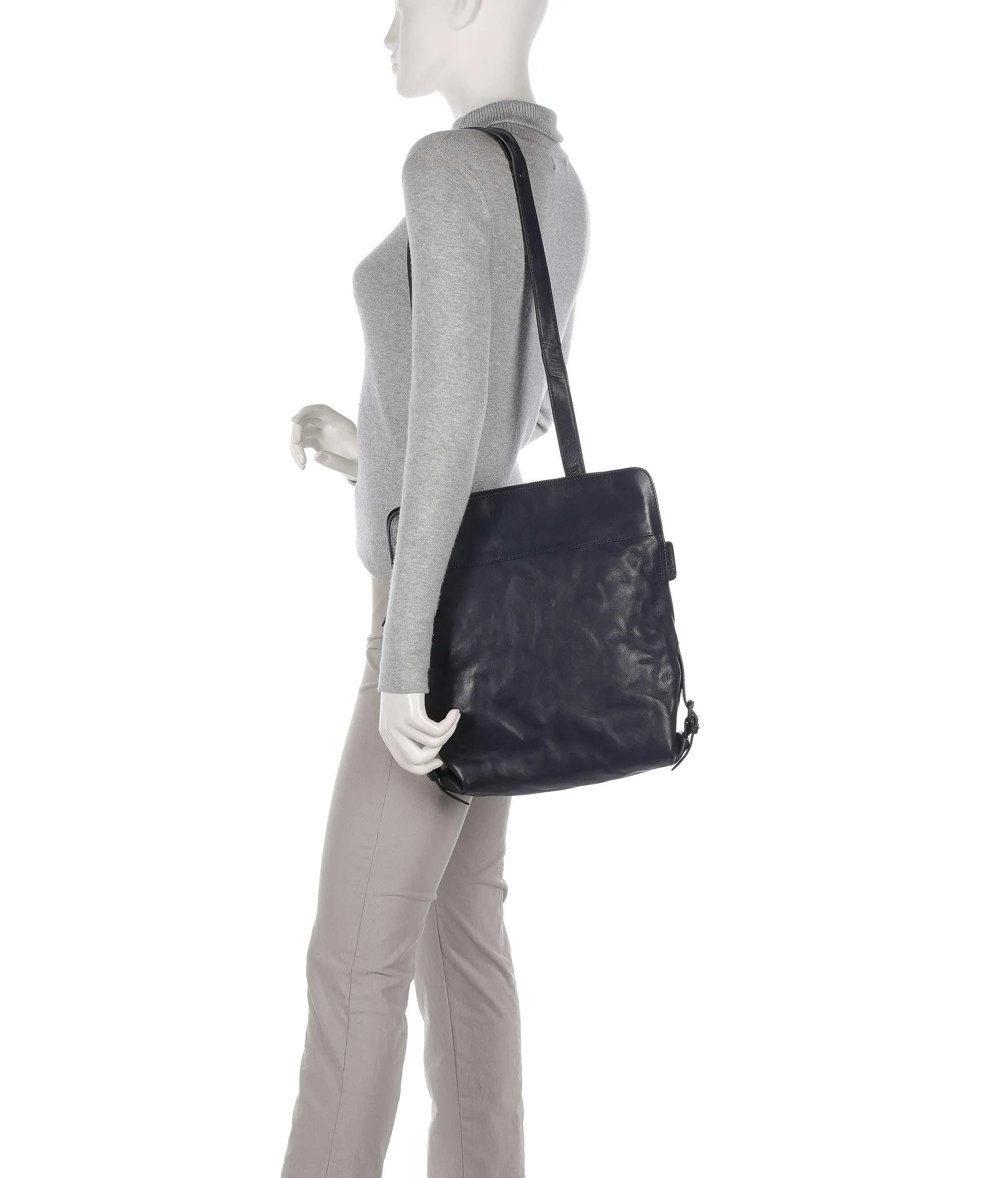  Aunts & Uncles Grandma's Luxury Club Mrs. Cherry Pie Borsa a zainetto 13″ pelle di vacchetta finemente grana blu scuro  