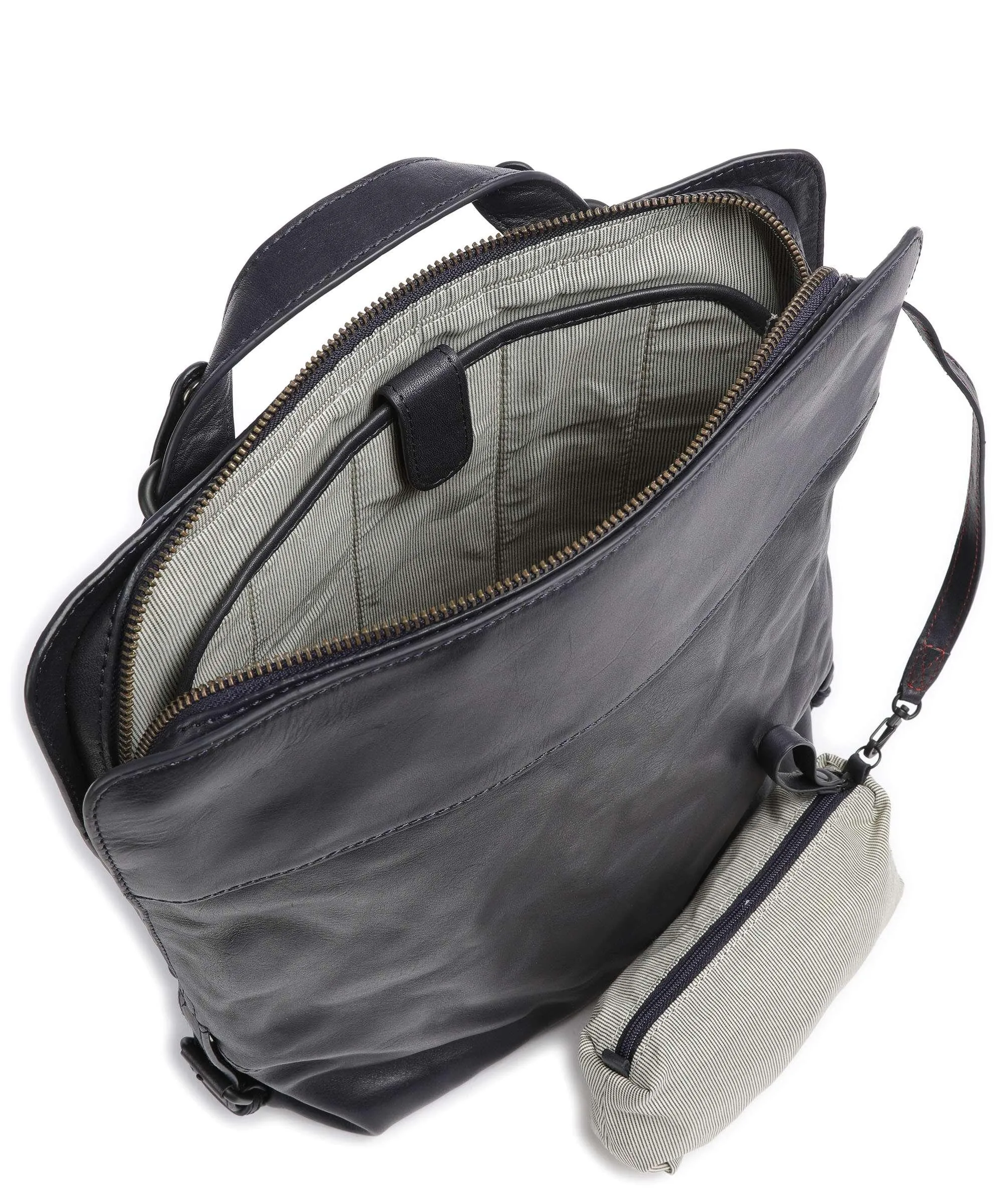 Aunts & Uncles Grandma's Luxury Club Mrs. Cherry Pie Borsa a zainetto 13″ pelle di vacchetta finemente grana blu scuro  
