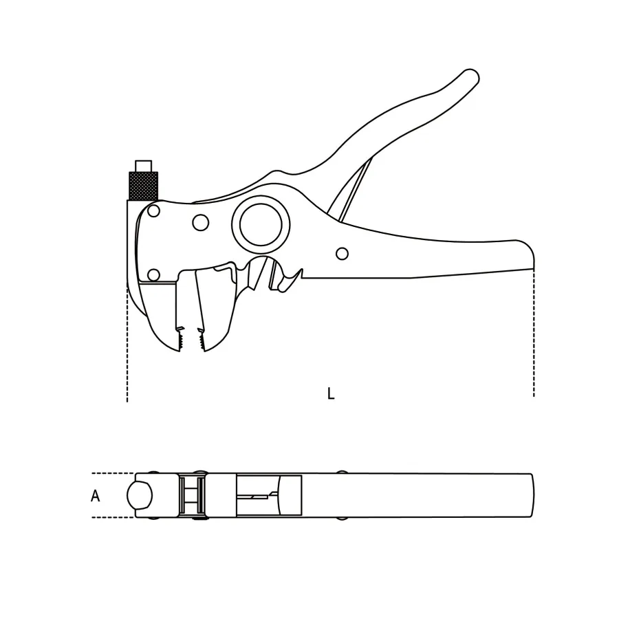 B1148B – Pinza spellafili autoregolabile con dispositivo di taglio