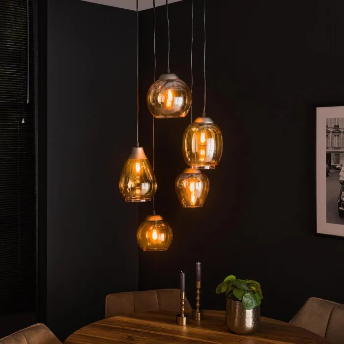 Balanka Lampada a Sospensione Antracite, 5-Luci
