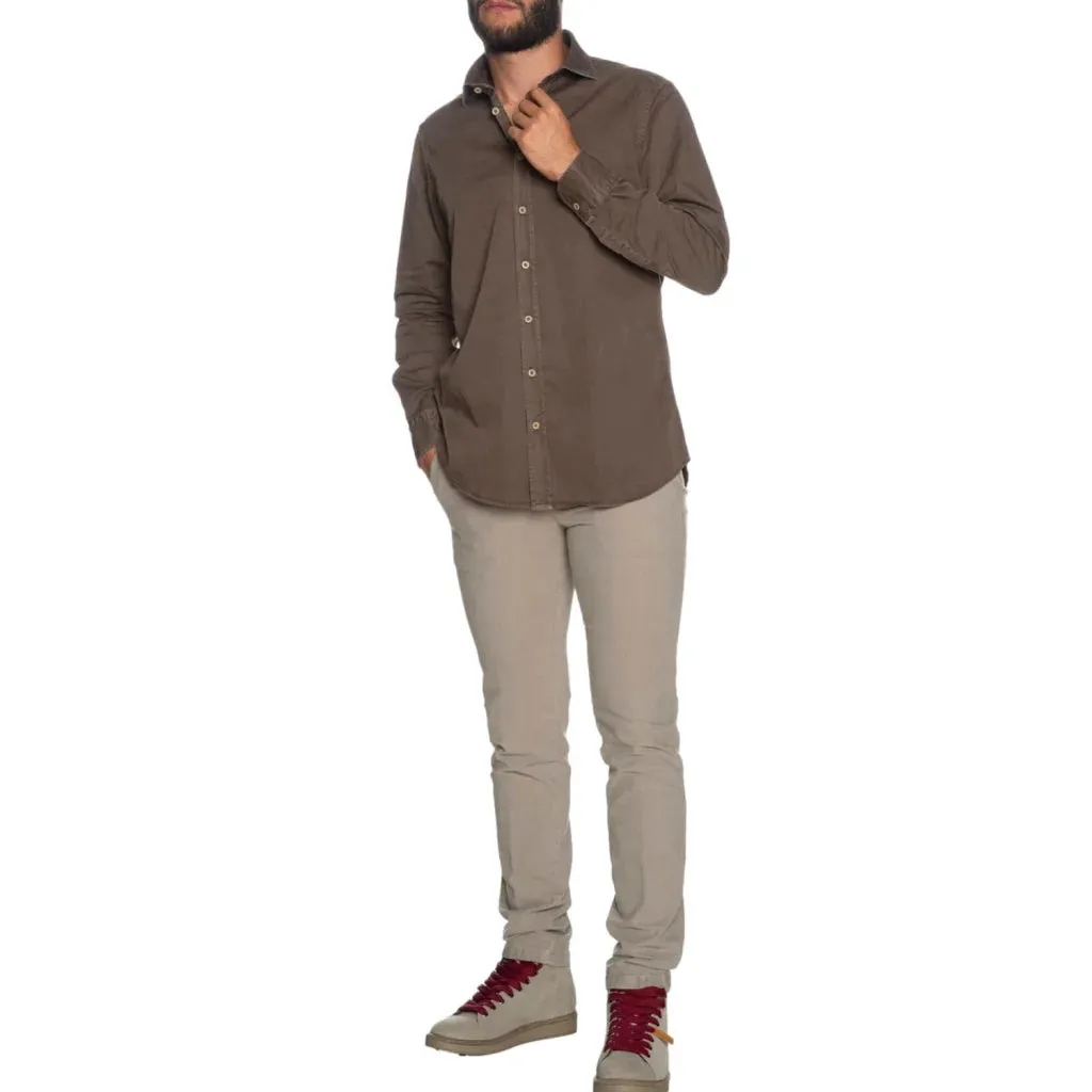 BASTONCINO Camicia Bastoncino Simo 1379 da uomo tortora