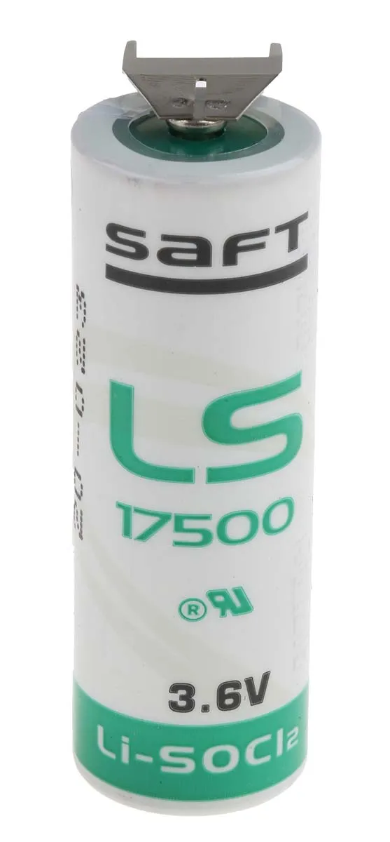 Batteria A Saft, Litio cloruro di tionile, 3.6V, 3.6Ah, terminale Pin PCB