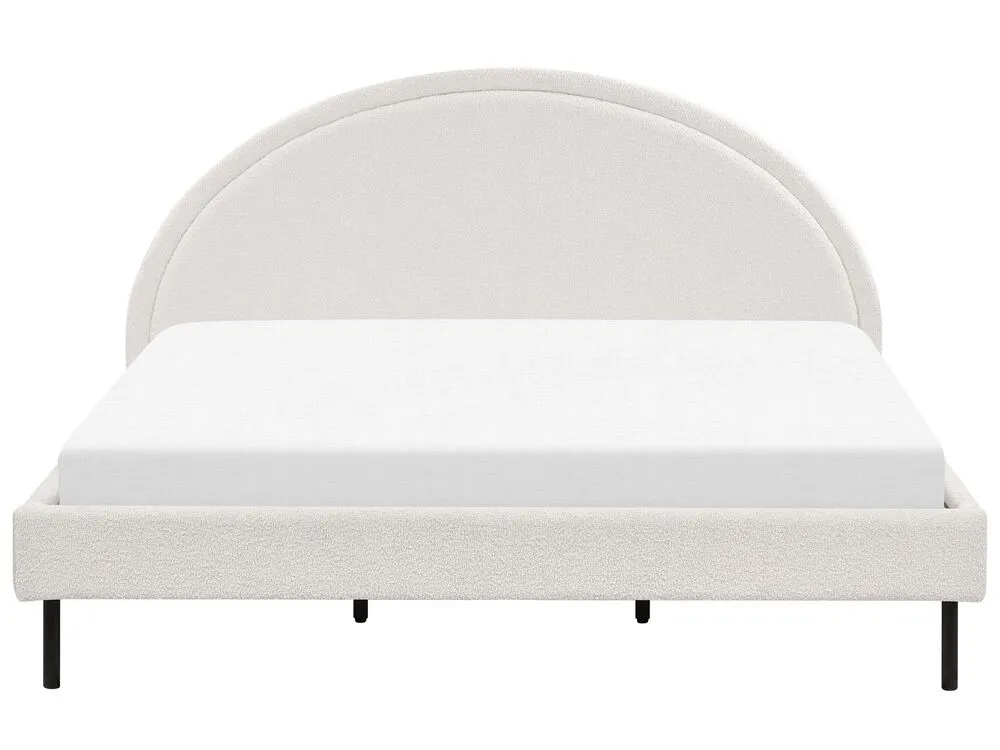 Bed Boucle MARGUT 180 x 200 cm (EU Super King) White
