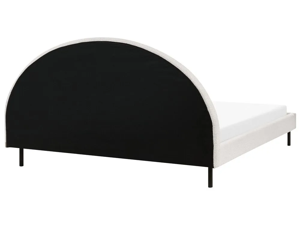 Bed Boucle MARGUT 180 x 200 cm (EU Super King) White