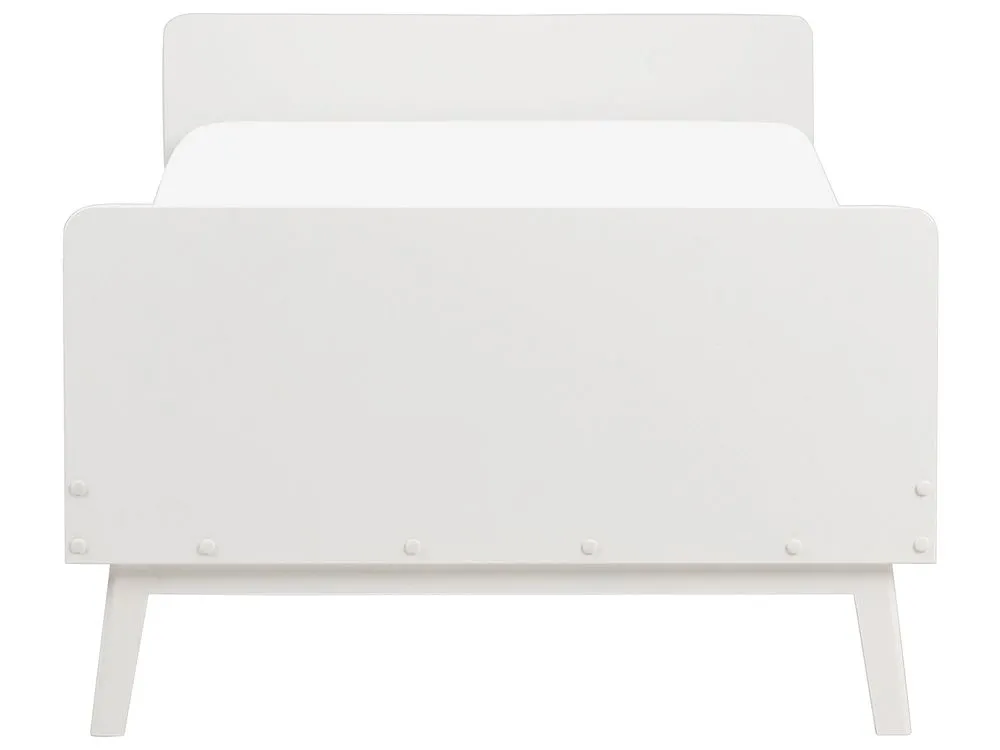 Bed Wood BONNAC 90 x 200 cm (EU Single) White