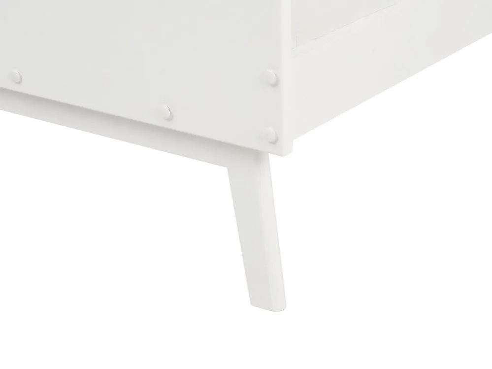 Bed Wood BONNAC 90 x 200 cm (EU Single) White