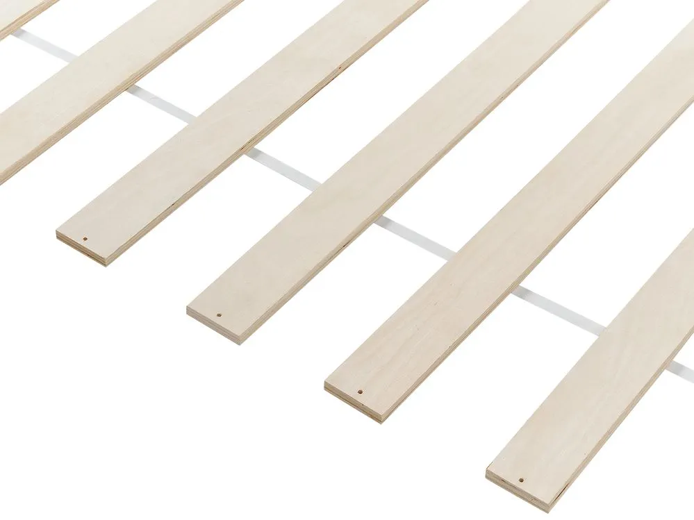 Bed Wood BONNAC 90 x 200 cm (EU Single) White