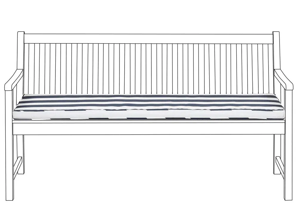 Bench Seat Pad Cushion VIVARA 152 x 54 cm Navy Blue